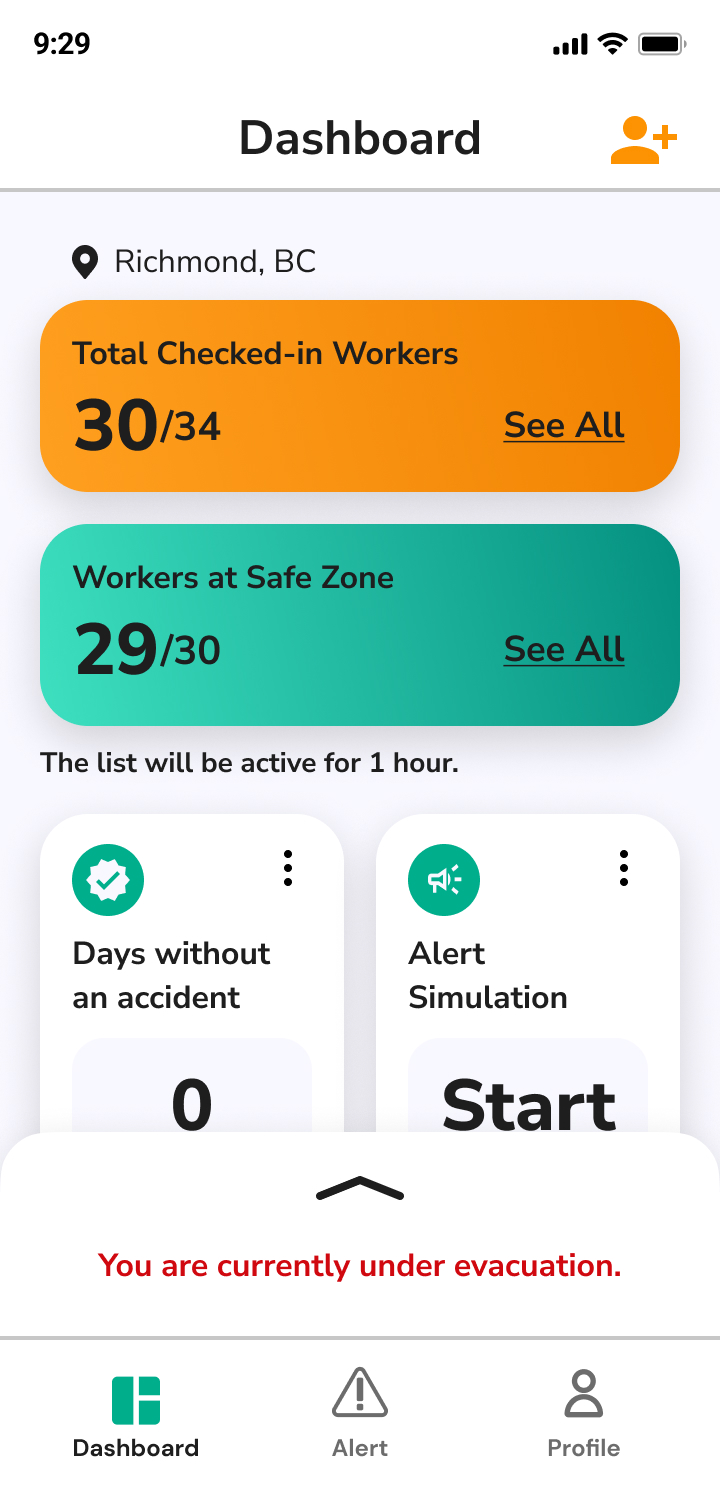 SAFE supervisor emergency dashboard